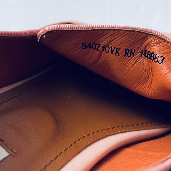 BiBi Lou Leather Loafer Buckle Snaffle Bit Horsebit Salmon Pink Italy Sz 40/10 - Picture 10 of 13